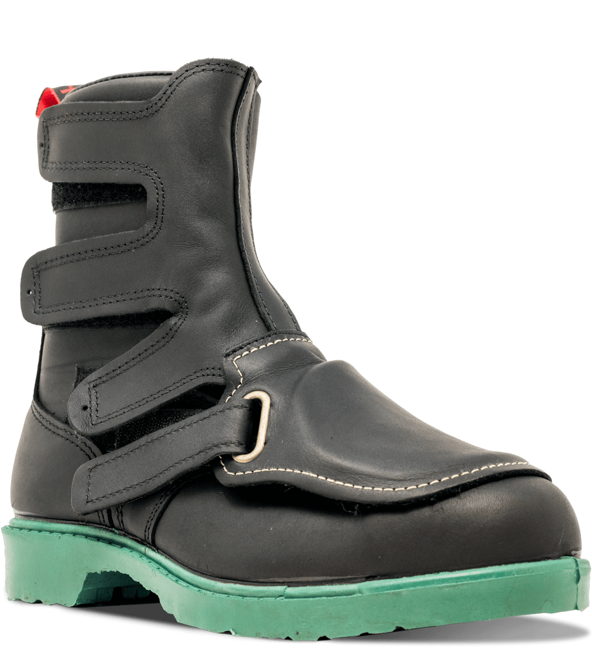black rubber sole work shoes